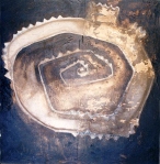 'La coda del serpente' - 1986 - Pittura su strappo murale - dim. 135 x 141 cm. - Collezione privata