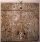 Tracce, 1988, mis.120x110, tec. mista su strappo murale